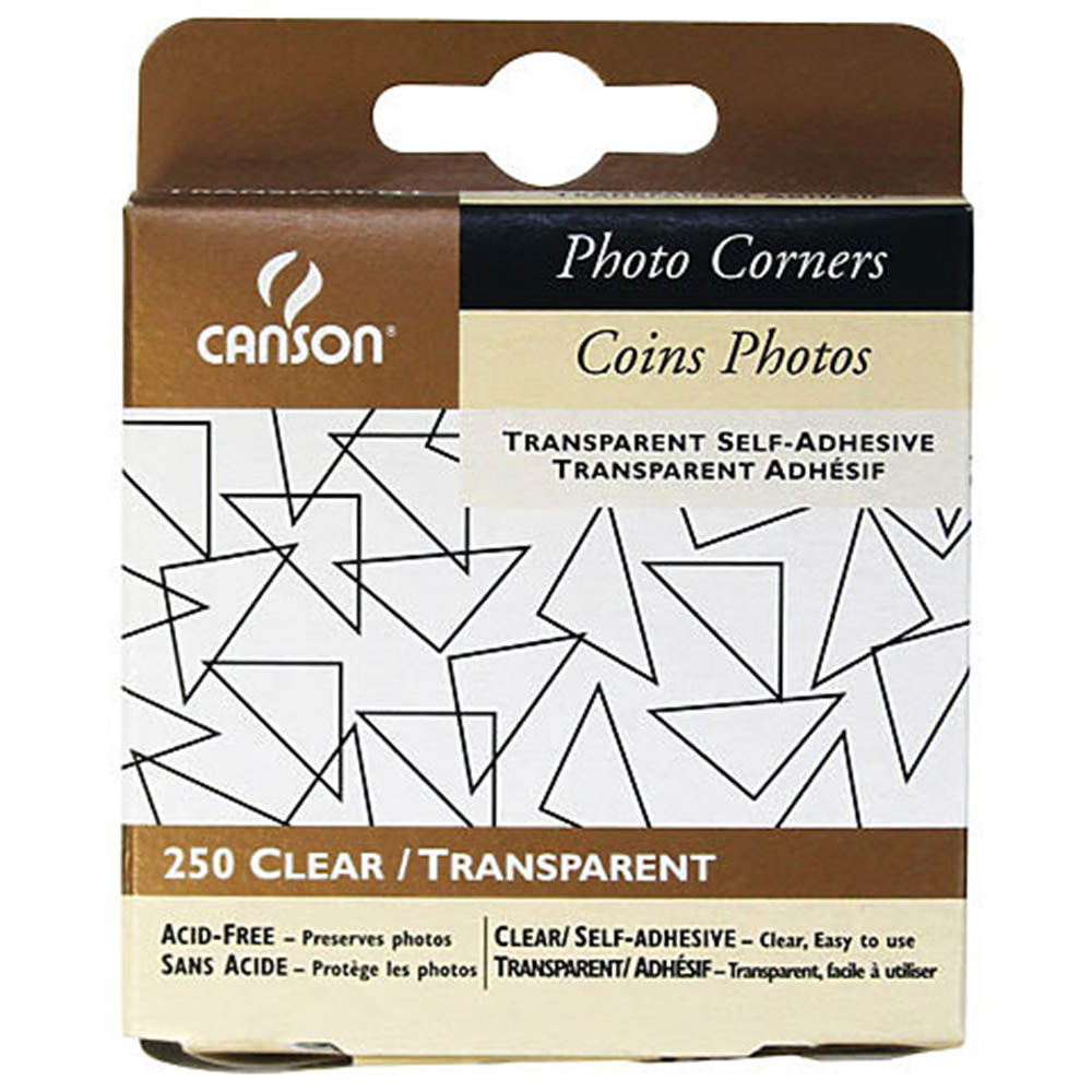 Canson, Self-adhesive, Photo corners, 250 Pack